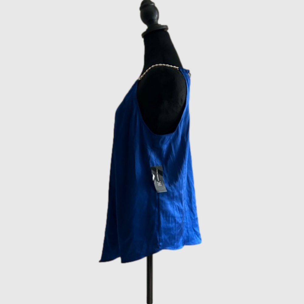 Bright Blue INC Sleeveless Chain Top M - Picture 2 of 8